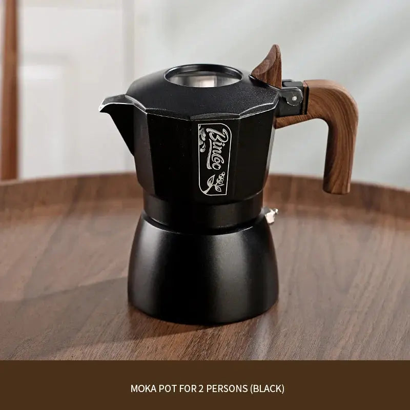 Double-Valve Italian Moka Pot Aluminum Espresso Maker 2 Cups