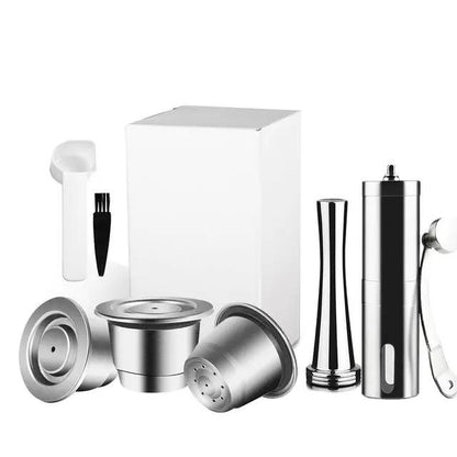 Stainless Steel Reusable Coffee Capsule Compatible with Nespresso Machines