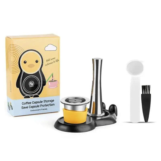 Stainless Steel Reusable Coffee Capsule Compatible with Nespresso Machines