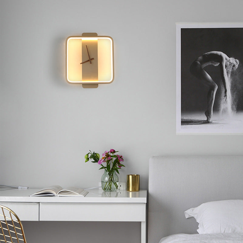 Wall Lamp – Modern LED Bedside Light with Clock Design | Decoraway