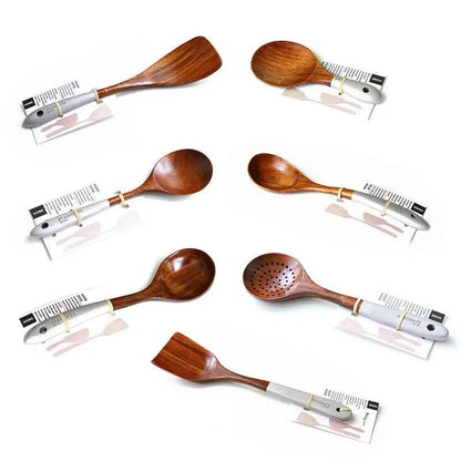 Teak Lacquer Kitchen Utensils Japanese-Style Soup Spoon Vegetable Shovel
