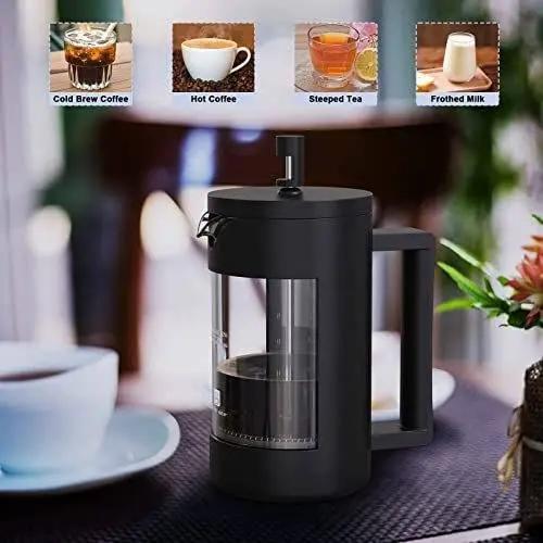 BPA-Free French Press Coffee Maker 12oz & 21oz Dishwasher Safe