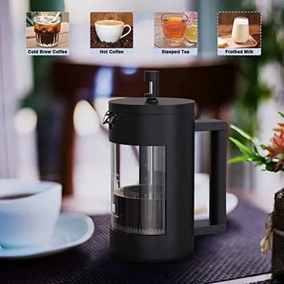BPA-Free French Press Coffee Maker 12oz & 21oz Dishwasher Safe