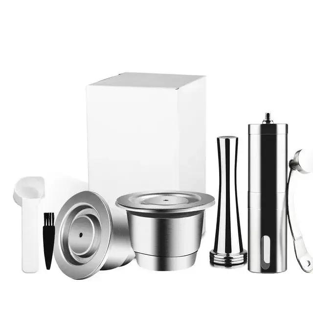 Stainless Steel Reusable Coffee Capsule Compatible with Nespresso Machines