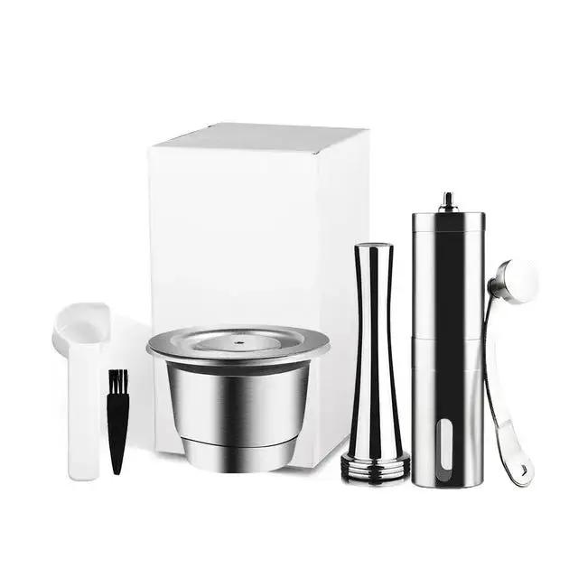 Stainless Steel Reusable Coffee Capsule Compatible with Nespresso Machines