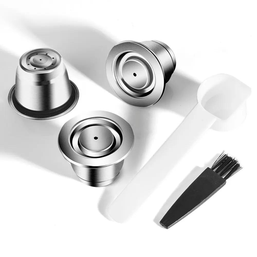 Stainless Steel Reusable Coffee Capsule Compatible with Nespresso Machines