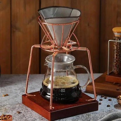 Cold Coffee Pour Over Stainless Steel Kit Premium Brewing Set