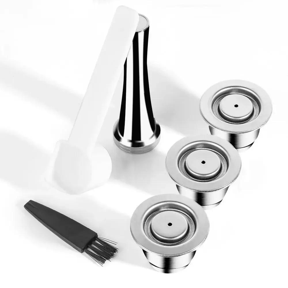 Stainless Steel Reusable Coffee Capsule Compatible with Nespresso Machines