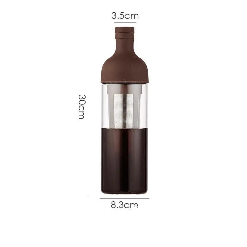 Glass Cold Brew Filter Pot 1000ml 1500ml Leakproof Cold Coffee Maker