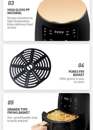 Decoraway Air Fryer Smart Touch Home Electric Fryer | 1400W Oil-Free Cooking