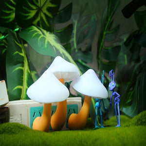 LED Night Light Mushroom Wall Socket Lamp with Sensor | Decoraway