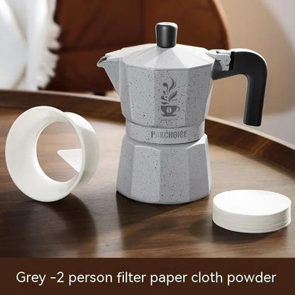 Aluminum Double Valve Moka Pot 2-Cup Compact Stovetop Espresso Maker