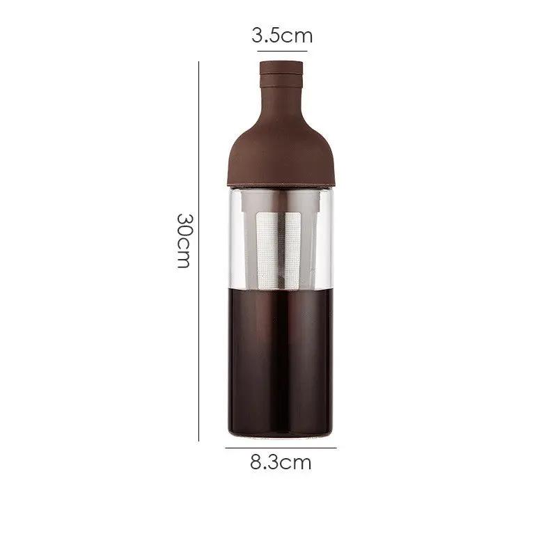 Glass Cold Brew Filter Pot 1000ml 1500ml Leakproof Cold Coffee Maker