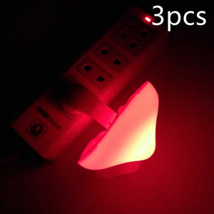 LED Night Light Mushroom Wall Socket Lamp with Sensor | Decoraway