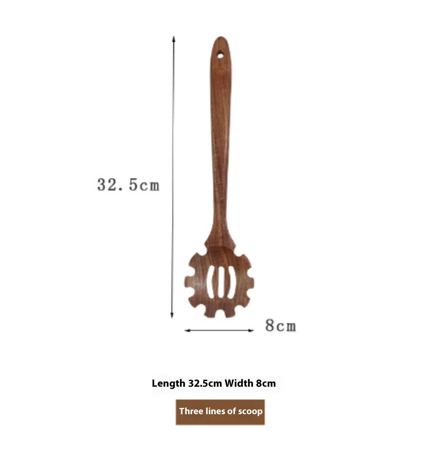 Teak Wood Kitchen Utensil Set Spoon Ladle Turner Durable Eco-Friendly