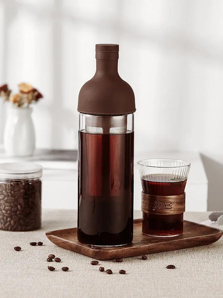 Glass Cold Brew Filter Pot 1000ml 1500ml Leakproof Cold Coffee Maker