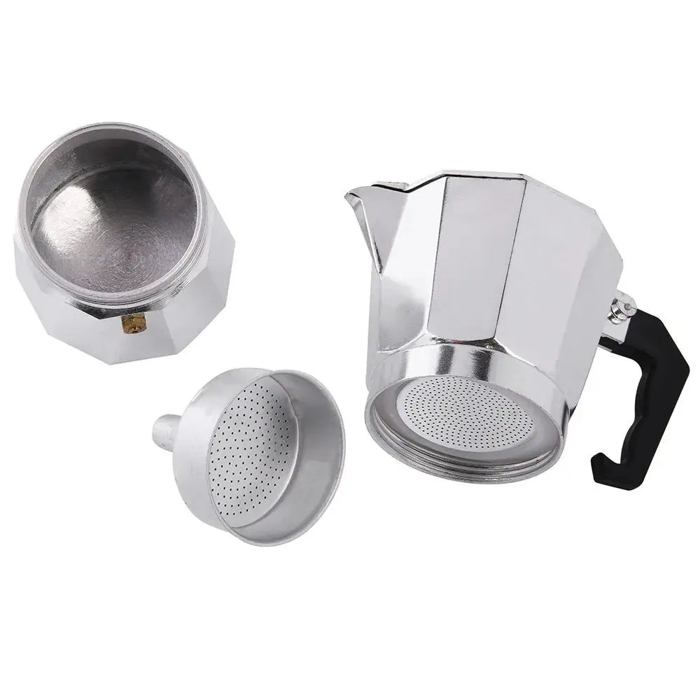 Moka Coffee Maker Italian Espresso Pot Aluminum Stovetop Brewer