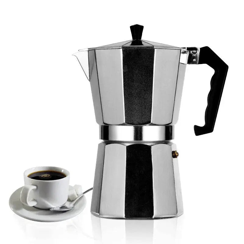 Moka Coffee Maker Italian Espresso Pot Aluminum Stovetop Brewer