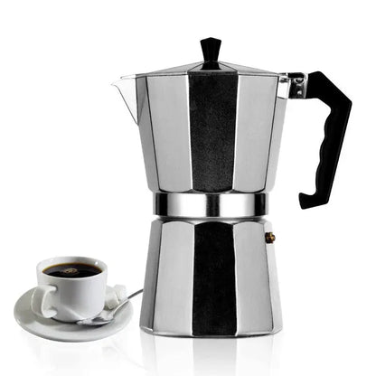 Moka Coffee Maker Italian Espresso Pot Aluminum Stovetop Brewer
