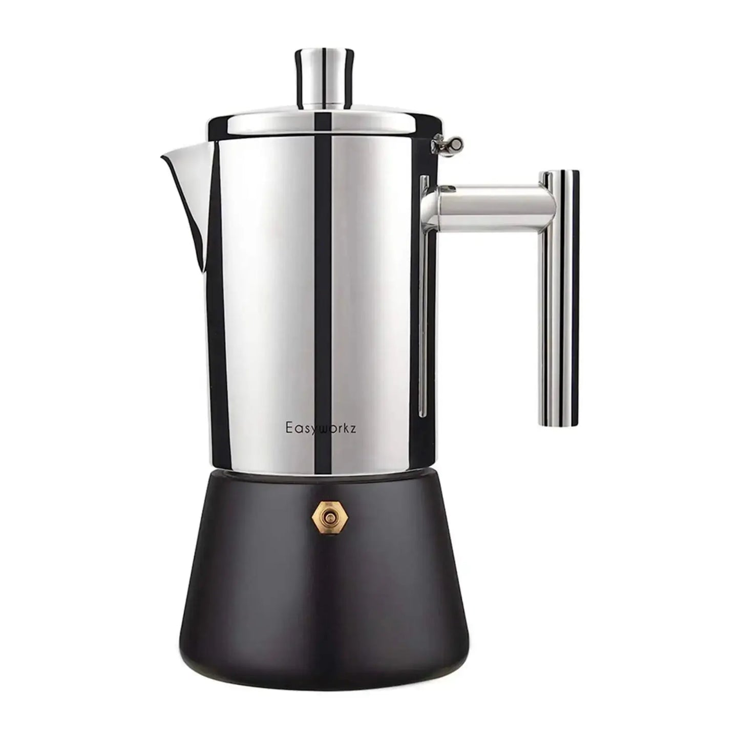 Steel Induction Moka Pot Stainless Stovetop Espresso Maker Durable