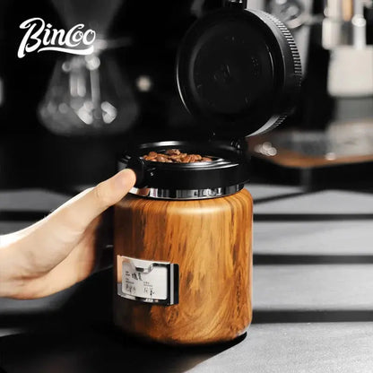 Bincoo Vacuum Coffee Canister 1000ml Stainless Steel Airtight Storage Container