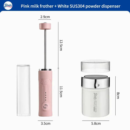 BINCOO Electric Milk Frother Wireless Handheld USB Rechargeable