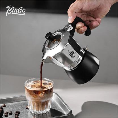 200ml Dual Valve Moka Pot Portable Espresso Maker for Travel