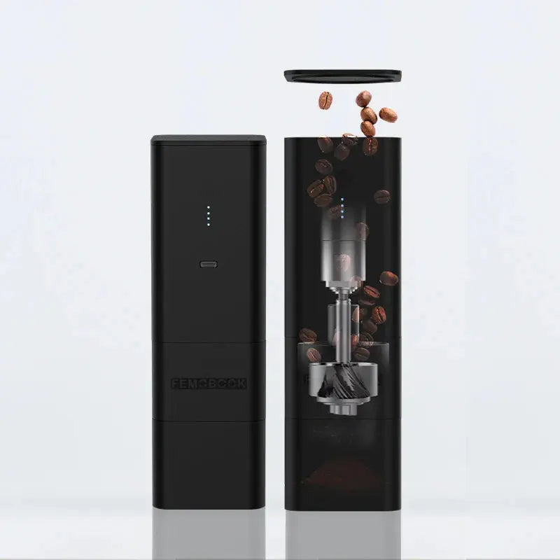 FEMOBOOK Portable USB-C Burr Grinder Rechargeable Electric Coffee Mill