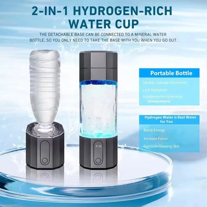 10000PPB Hydrogen Water Bottle Portable SPE PEM Electrolysis Bottle