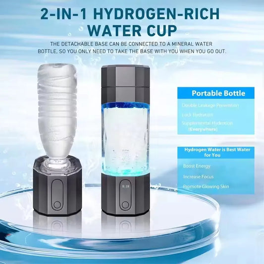 10000PPB Hydrogen Water Bottle Portable SPE PEM Electrolysis Bottle