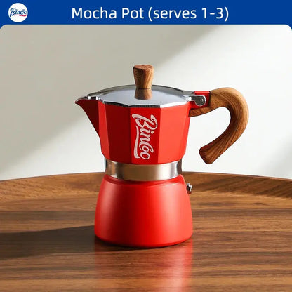 BINCOO 300ml Aluminum Moka Pot 6-Cup Espresso Maker Stove Top Coffee