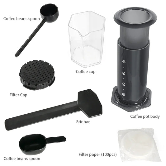 250ml Portable Air Press Brewer 4-in-1 Coffee Maker BPA-Free