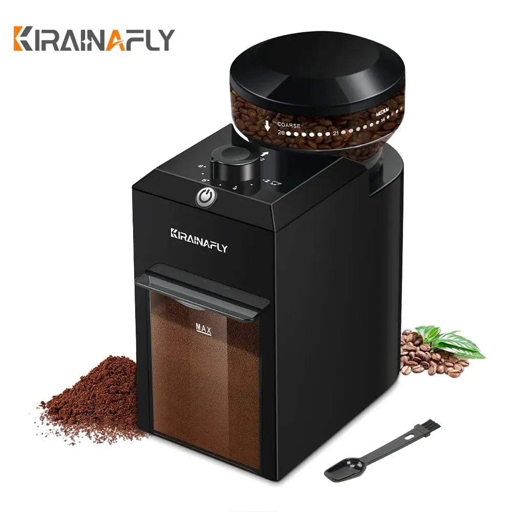 28-Setting Electric Burr Coffee Grinder with Adjustable Dosing and Micro Grind Control