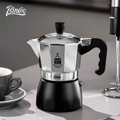 200ml Dual Valve Moka Pot Portable Espresso Maker for Travel