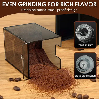 28-Setting Electric Burr Coffee Grinder with Adjustable Dosing and Micro Grind Control
