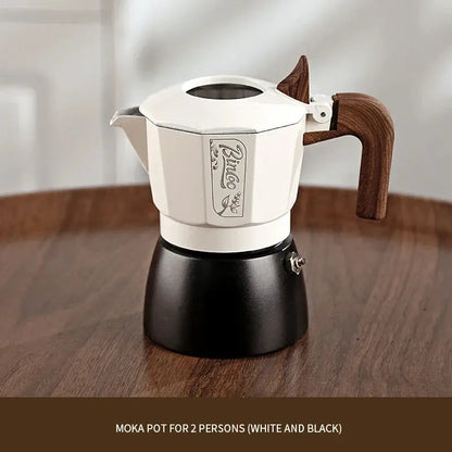 Double-Valve Italian Moka Pot Aluminum Espresso Maker 2 Cups