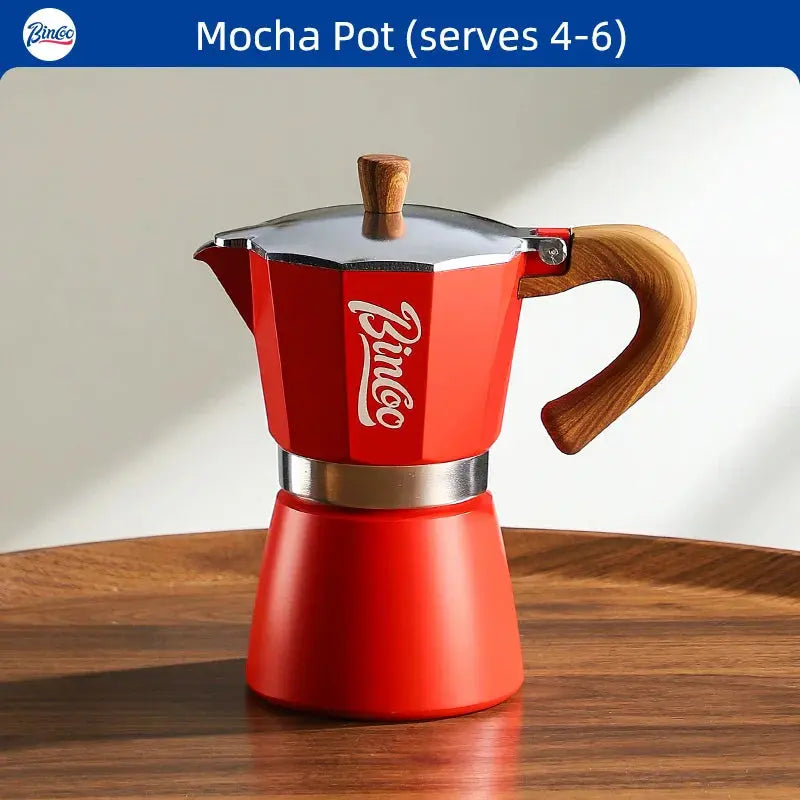 BINCOO 300ml Aluminum Moka Pot 6-Cup Espresso Maker Stove Top Coffee