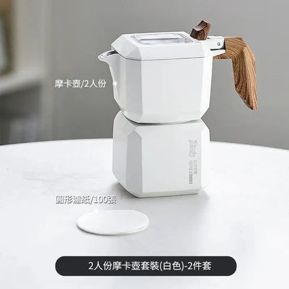 Italian Coffee Moka Pot Set Compact Espresso Maker for Home Office