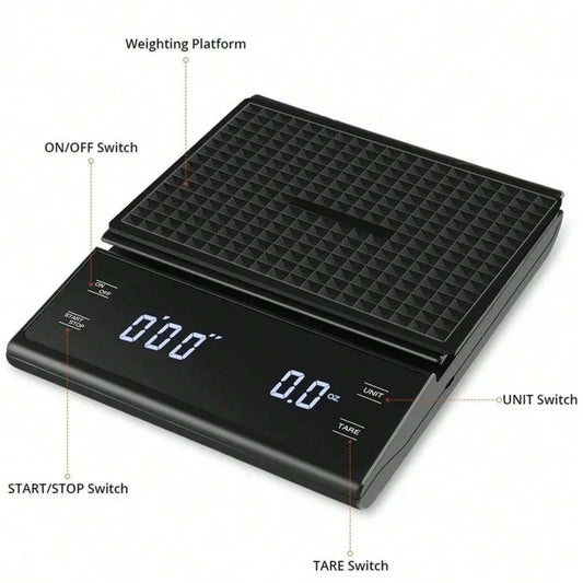 Coffee Scale With Auto Timer 3KG Black