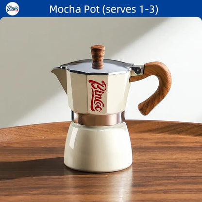 BINCOO 300ml Aluminum Moka Pot 6-Cup Espresso Maker Stove Top Coffee