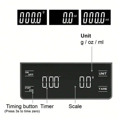 Coffee Scale With Auto Timer 3KG Black
