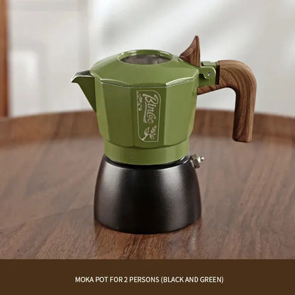 Double-Valve Italian Moka Pot Aluminum Espresso Maker 2 Cups