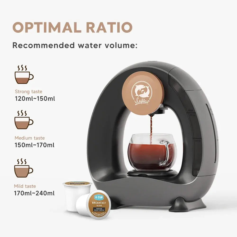 Quiet Portable Capsule Brewer Single Serve Drip Coffee Maker Compatible with K Cups