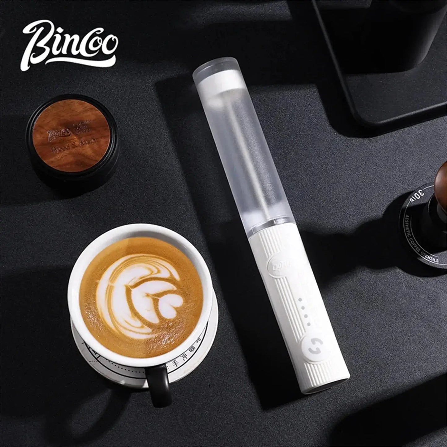 BINCOO Electric Milk Frother Wireless Handheld USB Rechargeable
