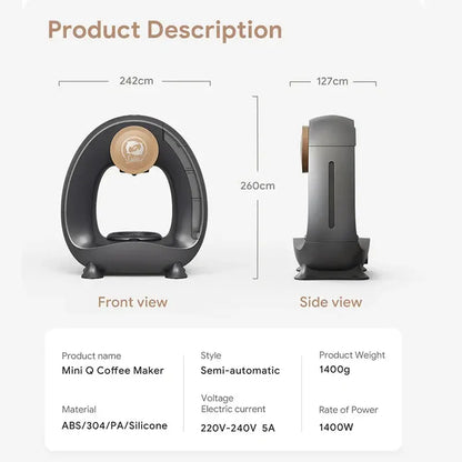 Quiet Portable Capsule Brewer Single Serve Drip Coffee Maker Compatible with K Cups