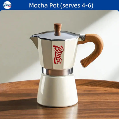 BINCOO 300ml Aluminum Moka Pot 6-Cup Espresso Maker Stove Top Coffee