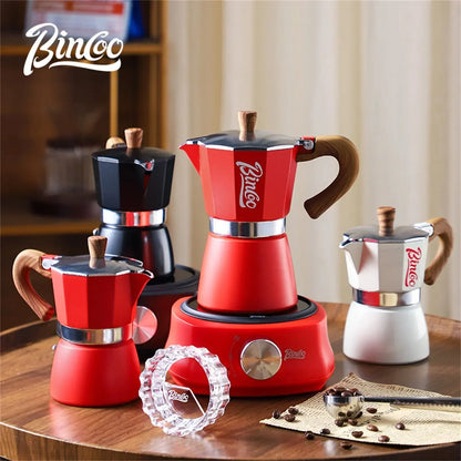 BINCOO 300ml Aluminum Moka Pot 6-Cup Espresso Maker Stove Top Coffee