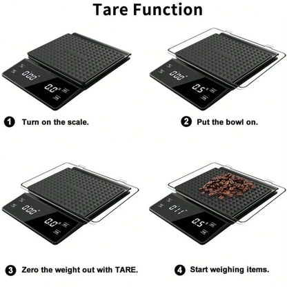 Coffee Scale With Auto Timer 3KG Black