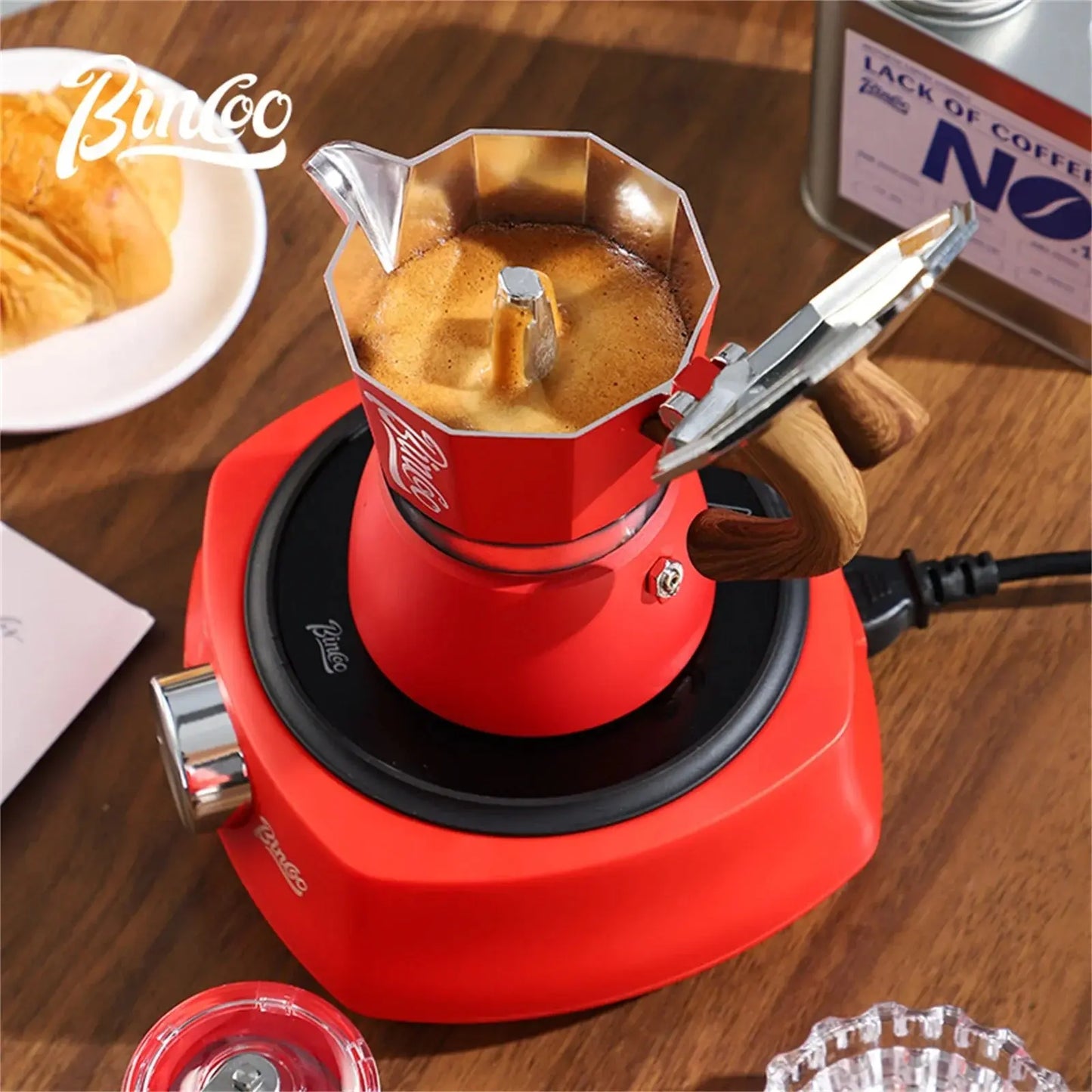 BINCOO 300ml Aluminum Moka Pot 6-Cup Espresso Maker Stove Top Coffee