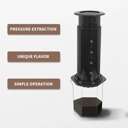 250ml Portable Air Press Brewer 4-in-1 Coffee Maker BPA-Free